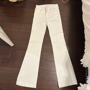 7 for all mankind bootcut white jeans